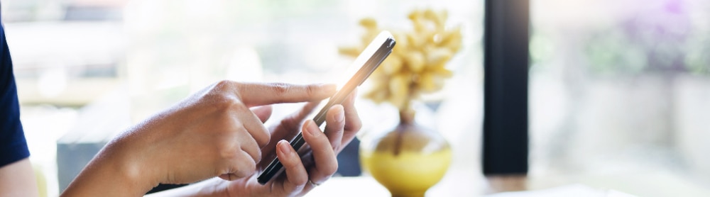 person using mobile phone