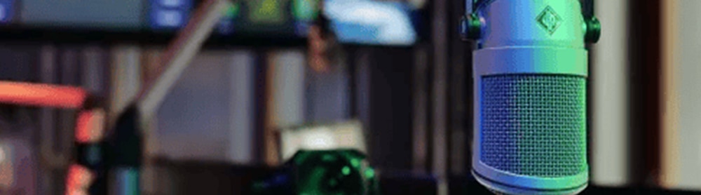 Up close view of microphone