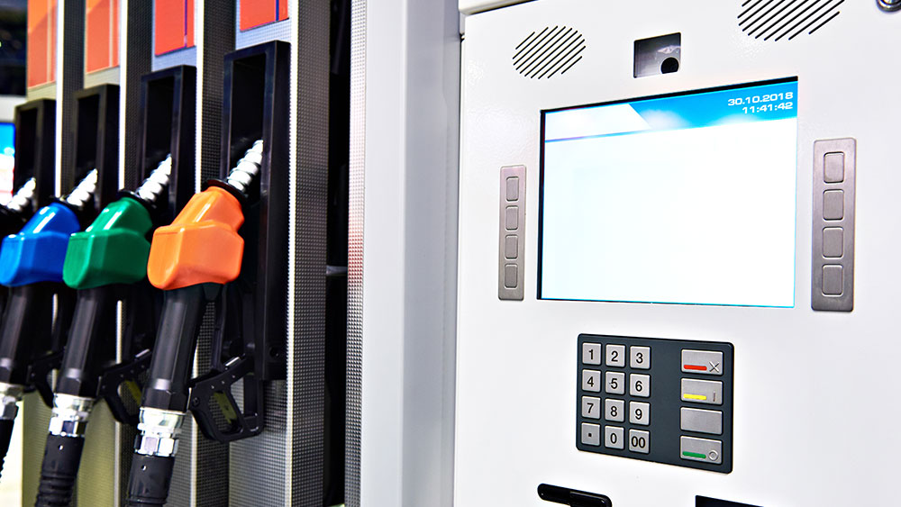 Payment modern filling station