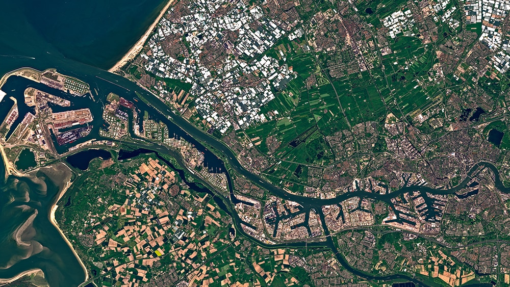 View of earth geography from space