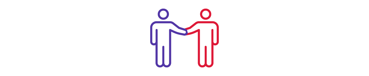 Two people shaking hands