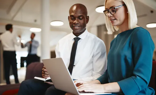 Consultants review client data