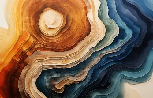 Abstract geometric rings and circles