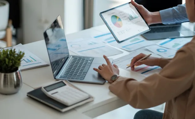 professionals analyzing data