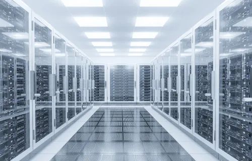 A room of computer servers 