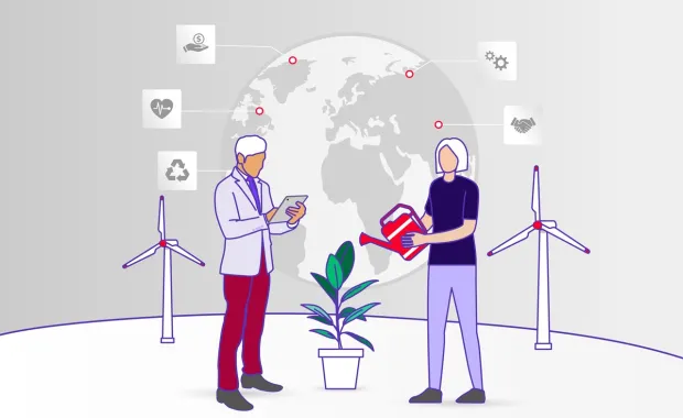 Illustration of supply chain ecosystem