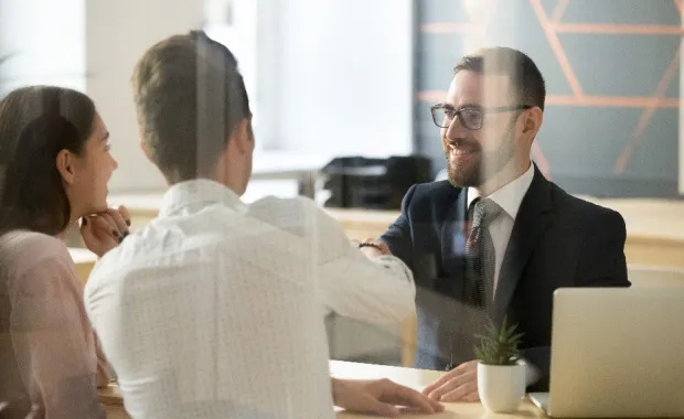 consultants discussing business