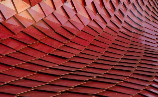 Red tile abstract
