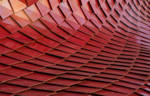 Red tile abstract