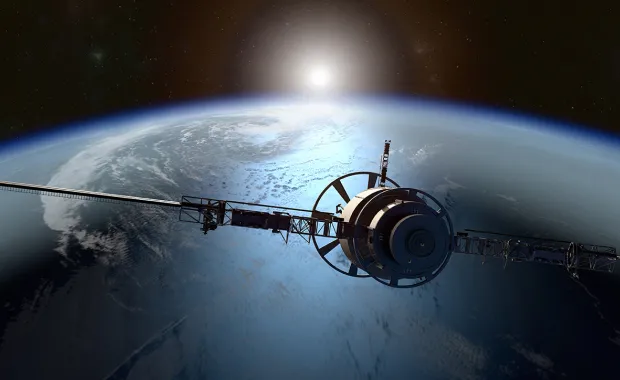 orbiting satellite