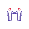Two people holding hands icon